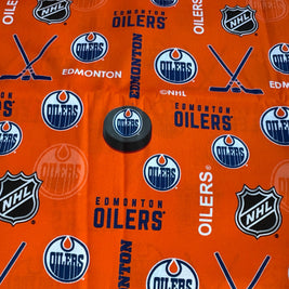 Edmonton Oilers logo fabric swatch for Team Pillow