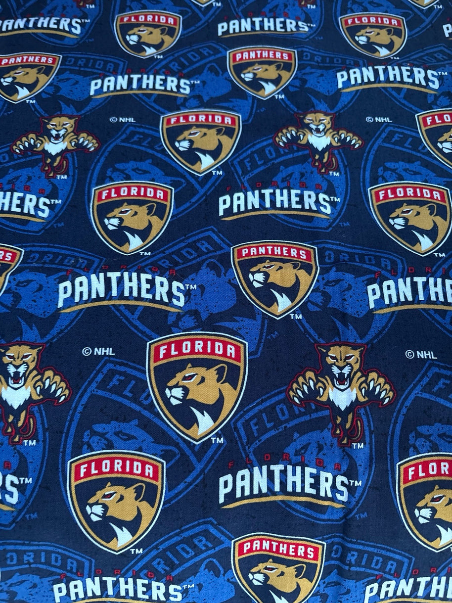 Florida Panthers logo fabric swatch for Team Pillow