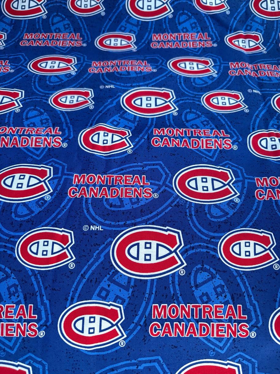 Montreal Canadiens logo fabric swatch for Team Pillow