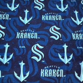Seattle Kraken logo fabric swatch for Team Pillow