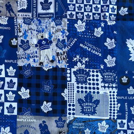 Toronto Maple Leafs mosaic fabric swatch for Team Pillow