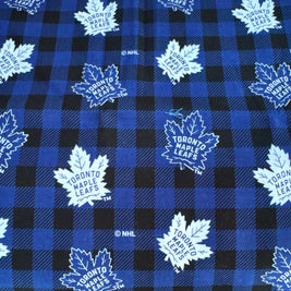 Toronto Maple Leafs plaid fabric swatch for Team Pillow