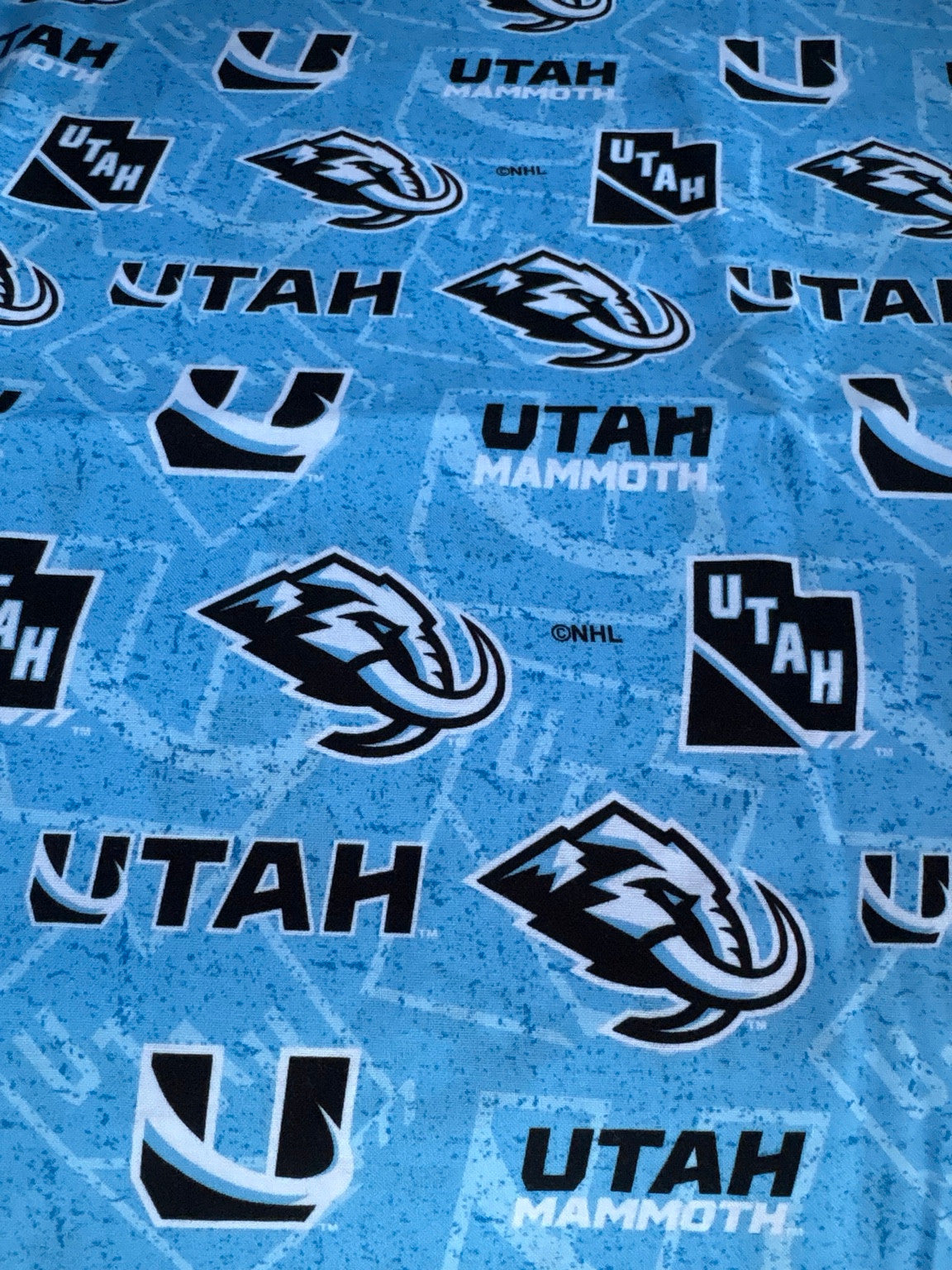 Utah Mammoth logo fabric swatch for Team Pillow