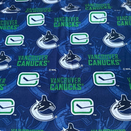Vancouver Canucks logo fabric swatch for Team Pillow