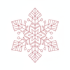 thin snowflake outline in color B56C83